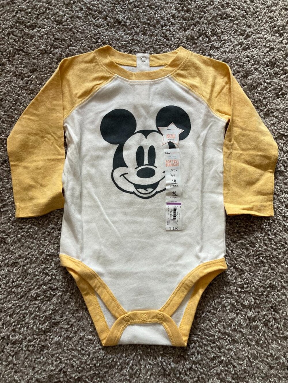 Jumping Beans Mickey Onesie Size 18mo